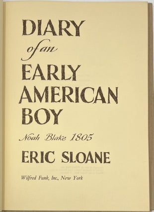 Diary of an Early American Boy, Noah Black 1805