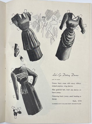 Scarbrough’s Co-ed Paper Doll with fashions for campus occasions…