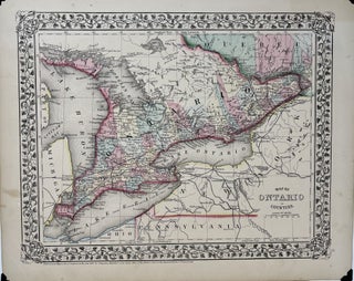 Item #1846 Map of Ontario in Counties. S. Augustus MITCHELL JR