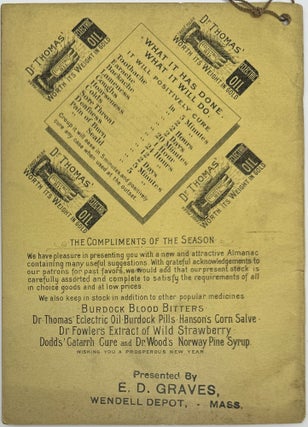 Burdock Blood Bitters 1891 Almanac and Key to Health