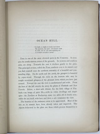 Green-Wood Illustrated. In Highly Finished Line Engraving, From Drawings Taken on the Spot. With Descriptive notices by Nehemiah Cleaveland. Bound with: Mount Auburn. Illustrated in a Series of Views from drawings by James Smilie. Letter Press Description by Cornelia W. Walter