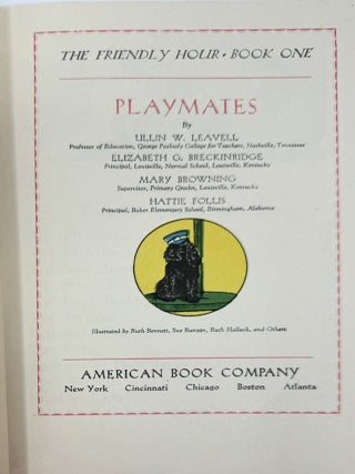 Playmates, The Friendly Hour, Book One