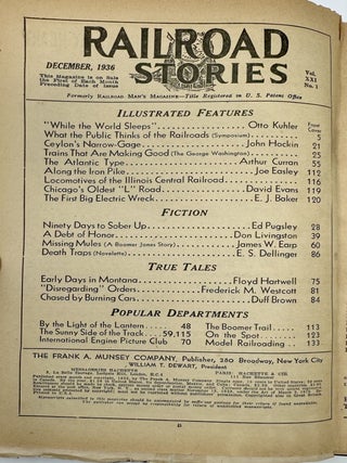 Railroad Stories, Formerly Railroad Man's Magazine, Volume XXI, No. 1, December 1936