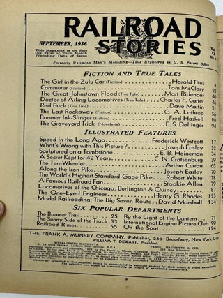 Railroad Stories, Formerly Railroad Man's Magazine, Volume XX, No. 4, September 1936