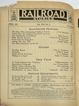 Railroad Stories, Formerly Railroad Man's Magazine, Volume XXI, No. 5, April 1937