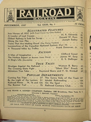 Railroad Stories, Formerly Railroad Man's Magazine, Volume XXIII, No. 1, December 1937