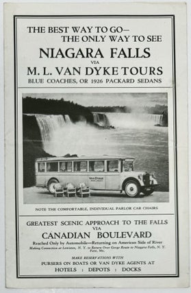 Item #2089 The Best Way to Go—The Only Way to See Niagara Falls via M.L. Van Dyke Tours Blue...