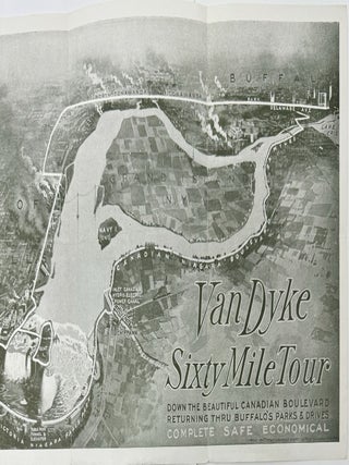 The Best Way to Go—The Only Way to See Niagara Falls via M.L. Van Dyke Tours Blue Coaches, or 1926 Packard Sedans. Greatest Scenic Approach to the Falls via Canadian Boulevard, Reached Only by Automobile—Returning on American Side of the River.