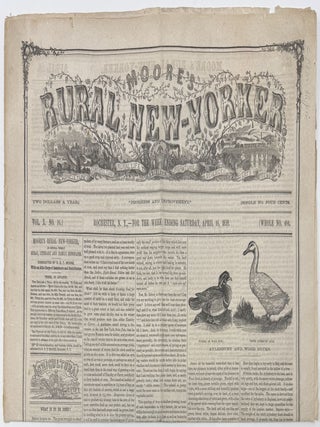 Item #2137 Moore's Rural New-Yorker, for the week ending Saturday, April 16, 1859, Vol. X, No....