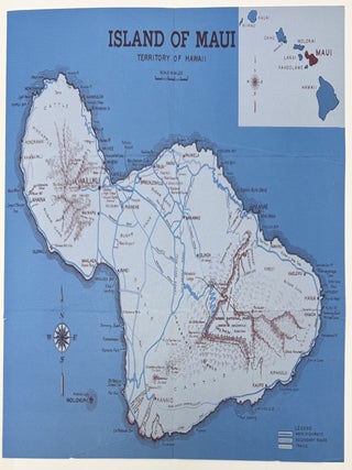 Five Tourist Brochures with Maps of Hawaiian Islands: Hawaii, The Big Island; Kauai, The Garden Island; Maui, The Valley Isle; Oahu, Crossroads of the Pacific; and Molokai, The Friendly Isle