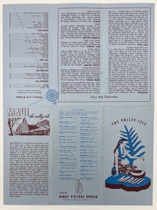 Five Tourist Brochures with Maps of Hawaiian Islands: Hawaii, The Big Island; Kauai, The Garden Island; Maui, The Valley Isle; Oahu, Crossroads of the Pacific; and Molokai, The Friendly Isle
