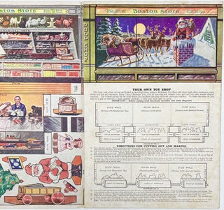 "Boston Store, Xmas Toy Store, Entire 11th Floor, State, Madison & Dearborn Sts." Uncut Paper Toy Shop