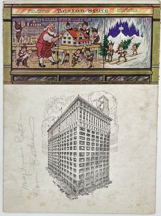 "Boston Store, Xmas Toy Store, Entire 11th Floor, State, Madison & Dearborn Sts." Uncut Paper Toy Shop