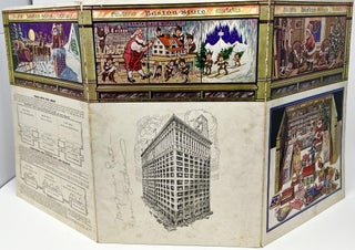 "Boston Store, Xmas Toy Store, Entire 11th Floor, State, Madison & Dearborn Sts." Uncut Paper Toy Shop
