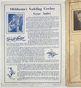 Gene Autry’s Sensational Collection of Famous Original Cowboy Songs and Mountain Ballads, with Words and Music, Guitar Chords, and Piano Accompaniment, Ukulele Chords and Yodel Arrangements