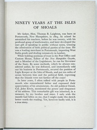 Ninety Years at the Isles of Shoals