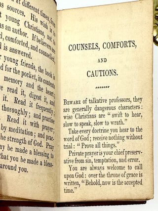 The Young Christian's Pocket-Book, or Counsels, Comforts & Cautions, Conveyed in Short Striking Sentences, Fifth Edition