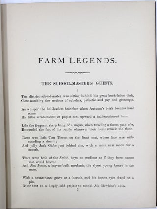 Farm Ballads (1873), Farm Legends (1875), Farm Festivals (1881)