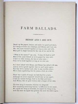Farm Ballads (1873), Farm Legends (1875), Farm Festivals (1881)