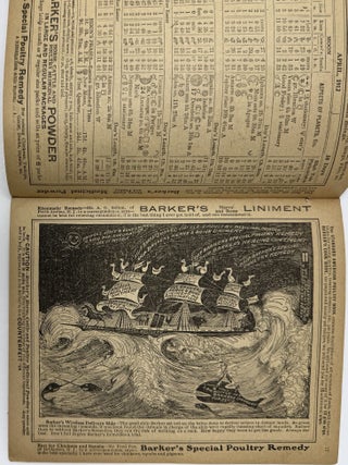 1912 Barker’s Illustrated Almanac. Farmers Guide and Household Cook Book. Use Barker’s Special Poultry Remedy, Barker’s Healing Ointment and Barker’s Horse, Cattle & Poultry Powder. Also Barker’s Nerve and Bone Liniment.