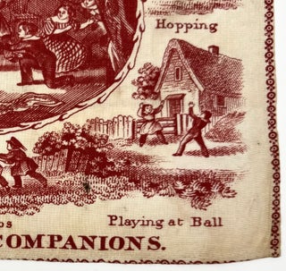 Item #2288 "The Cheerful Companions" printed textile