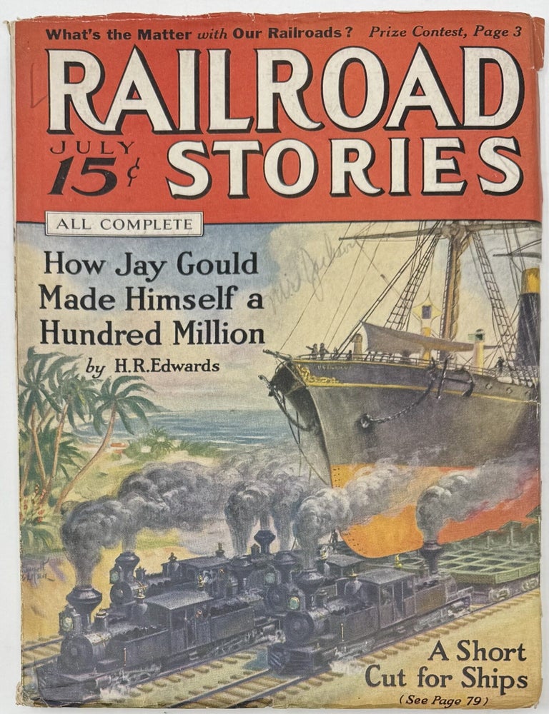 Item #2298 Railroad Stories, Formerly Railroad Man's Magazine, Vol. XX, No. 2. William T. DEWART, President The Frank Munsey Company.