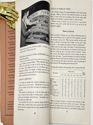 Establishing and Operating a Hardware Store, Industrial (Small Business) Series No. 31. (Originally prepared as and Education Manual for the War Department)