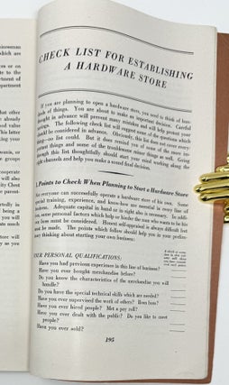 Establishing and Operating a Hardware Store, Industrial (Small Business) Series No. 31. (Originally prepared as and Education Manual for the War Department)