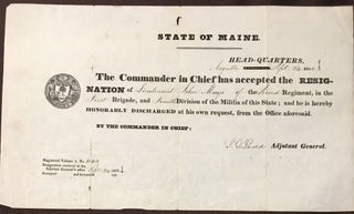Item #545 State of Maine [Honorable Discharge