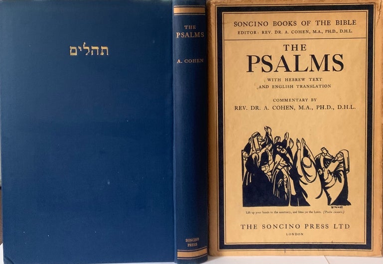 Item #564 The Psalms; Hebrew Text & Englsh Translation with an Introduction and Commentary. The Rev. Dr. A. COHEN.