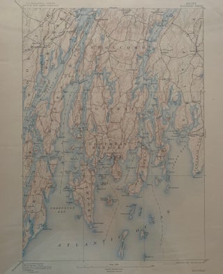 Item #676 Maine, Boothbay Sheet, Topography, State of Maine, U.S. Geological Survey, George Otis...