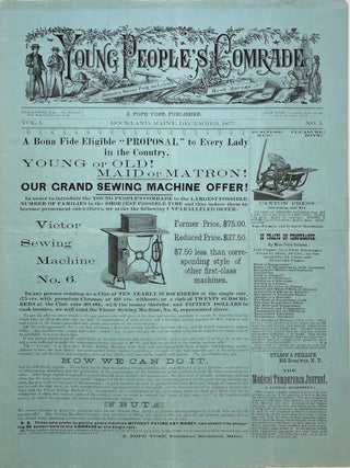 Item #934 Young People's Comrade, Bringing Things Pure and Lovely and of Good Report, Vol. 1, No....