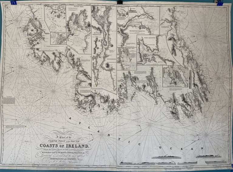 Item #952 A Chart of the North, West and South Coasts of Ireland from Bengore Head to the Saltee Islands; with Enlarged Plans of the Principal Harbours, Roadsteads, &c. Constructed and Drawn from the most approved Observations and Surveys. J. S. HOBBS, John Stratton.
