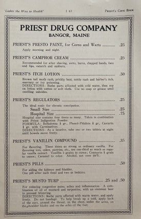 Priest’s Cook Book, Selected List of Recipes From Famous Cooks